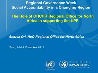 Regional Governance Week Social Accountability in a Changing Region