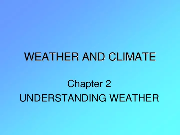 weather and climate