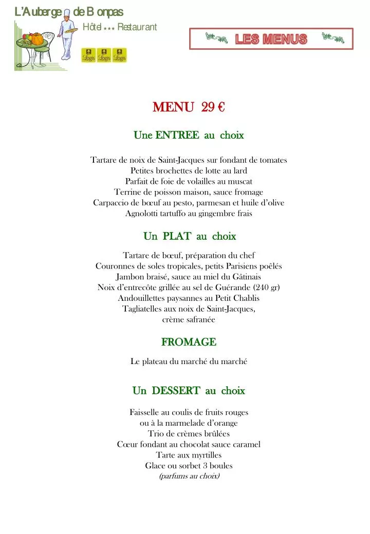 PPT - LES MENUS PowerPoint Presentation, free download - ID:1786102