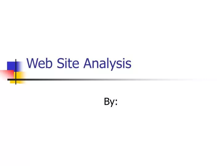 web site analysis