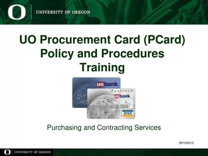uo procurement card pcard policy and procedures training