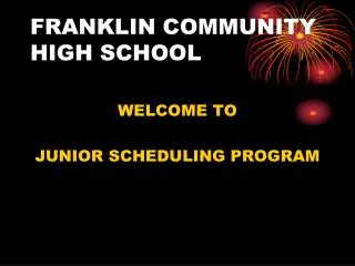 FRANKLIN COMMUNITY HIGH SCHOOL