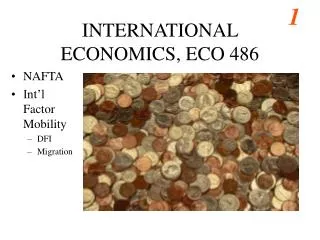 INTERNATIONAL ECONOMICS, ECO 486