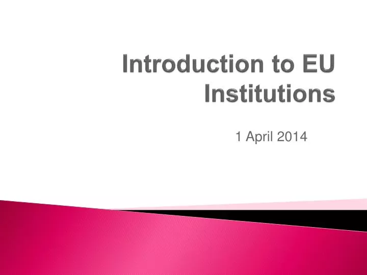 introduction to eu institutions