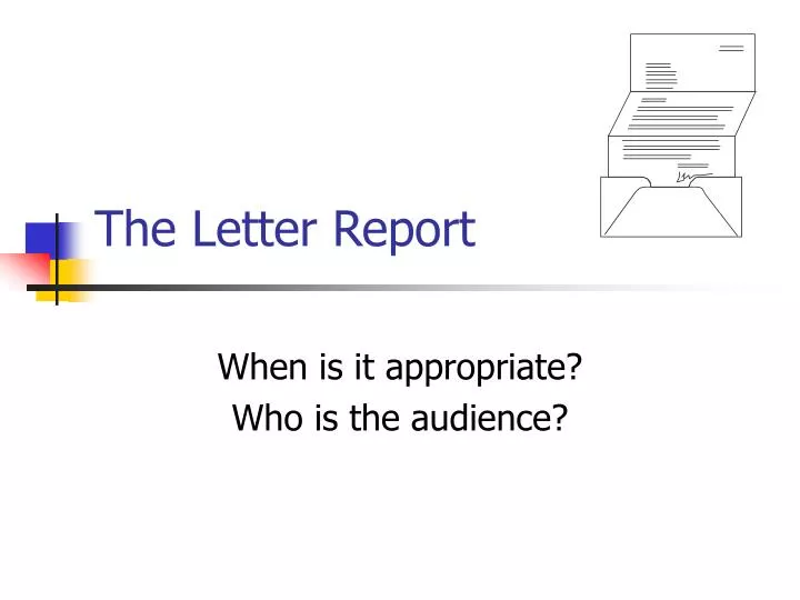 the letter report