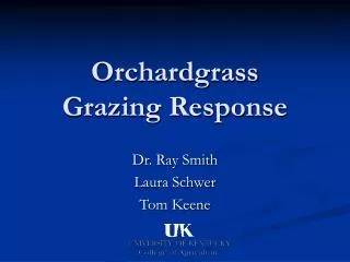 Orchardgrass Grazing Response