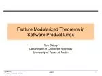 Feature Modularized Theorems in Software Product Lines - slide 1