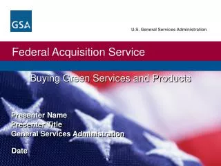 Buying Green Services and Products