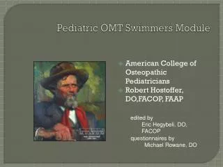 Pediatric OMT Swimmers Module