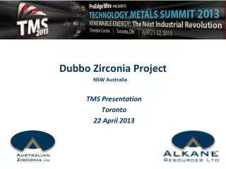 TMS Presentation Toronto 22 April 2013