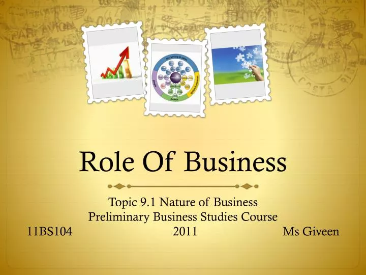 role of business