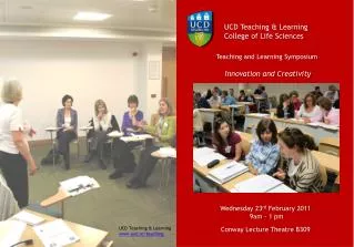 UCD Teaching &amp; Learning College of Life Sciences
