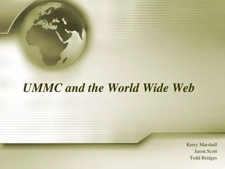 ummc and the world wide web