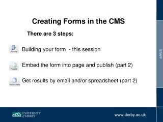 Creating Forms in the CMS