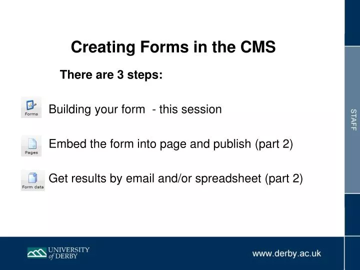 creating forms in the cms