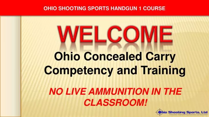 ohio concealed carry competency and training no live ammunition in the classroom