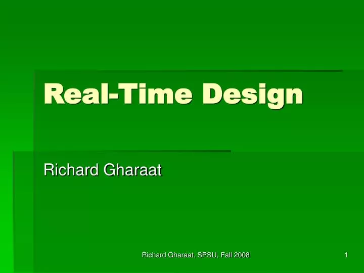 real time design