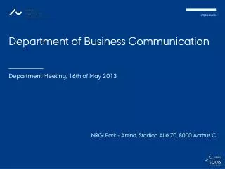 Department of Business Communication