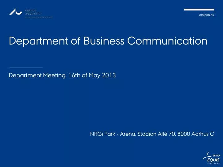 department of business communication