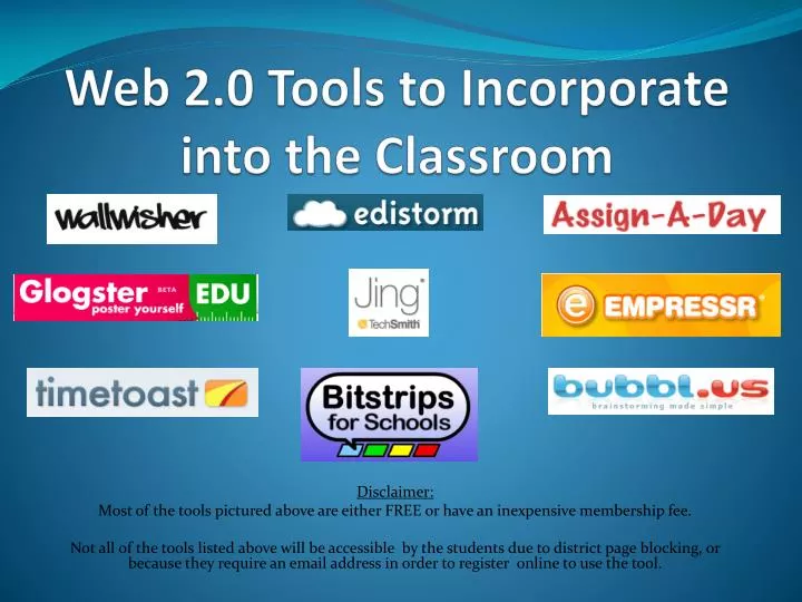 web 2 0 tools to incorporate into the classroom