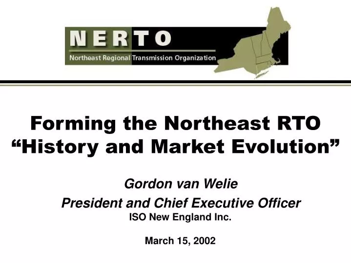 forming the northeast rto history and market evolution