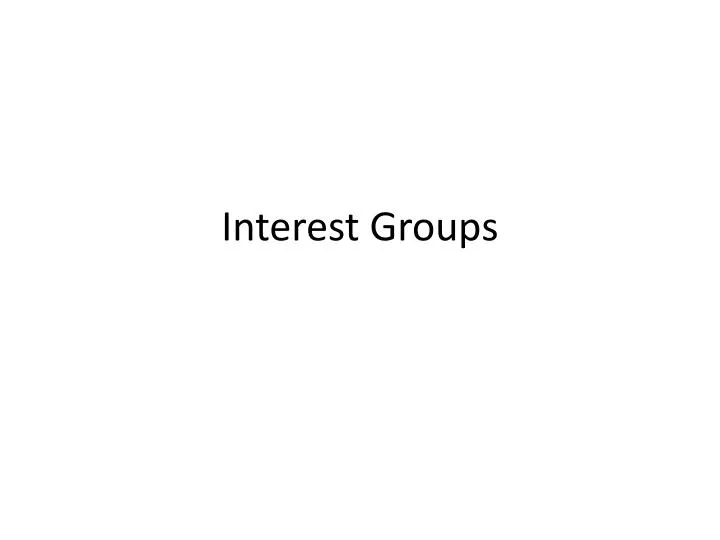 interest groups