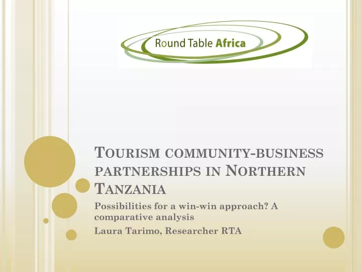 tourism community business partnerships in northern tanzania