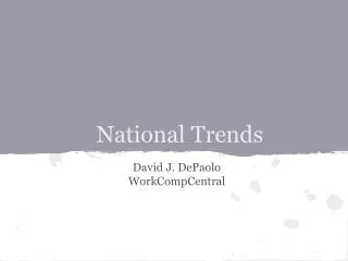 National Trends