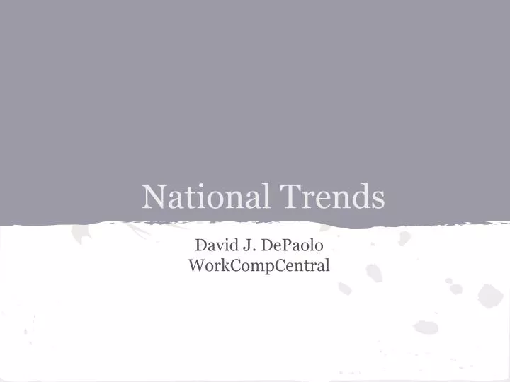 national trends