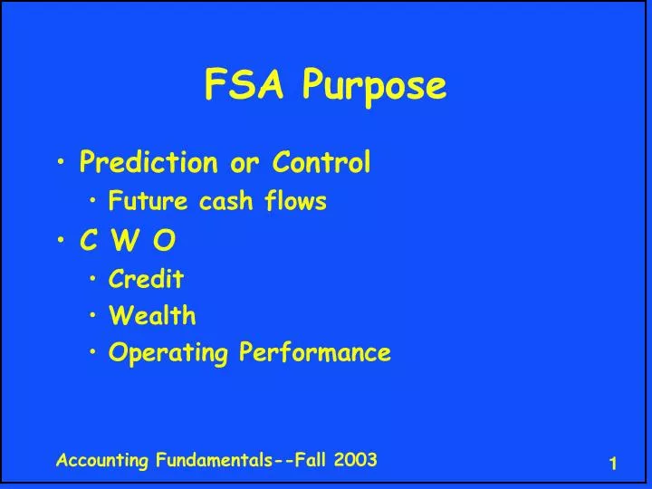 fsa purpose