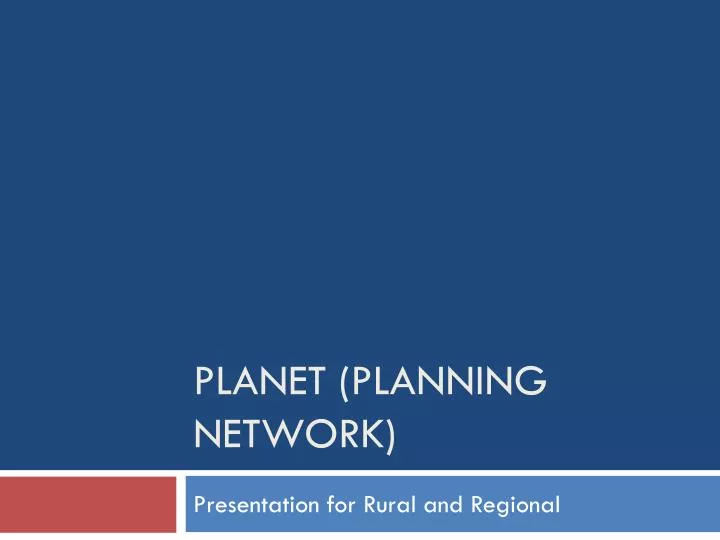 planet planning network