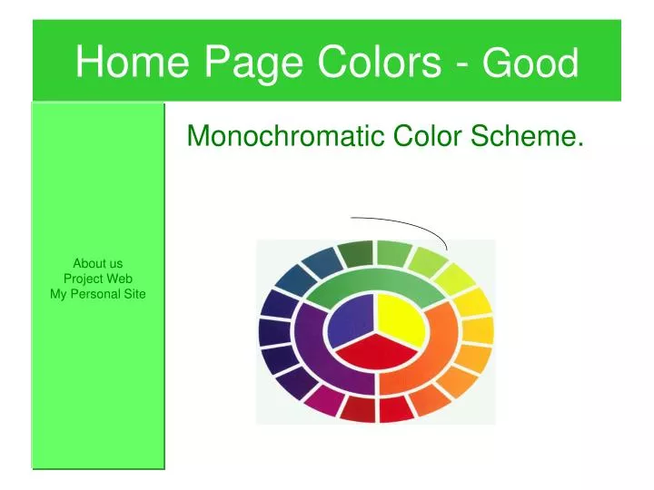 home page colors good