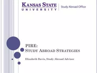 PIRE: Study Abroad Strategies
