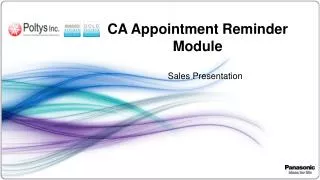 CA Appointment Reminder Module