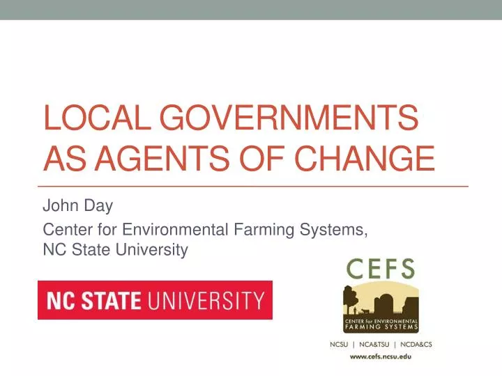 local governments as agents of change