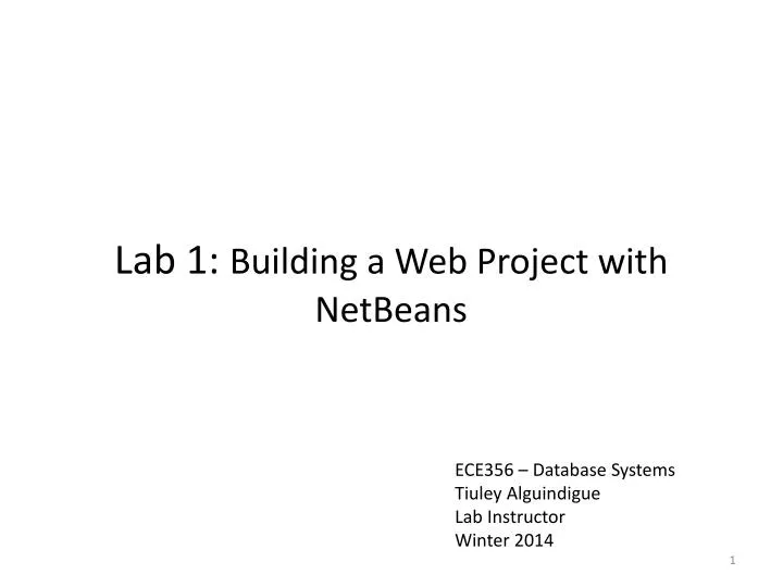 lab 1 building a web project with netbeans
