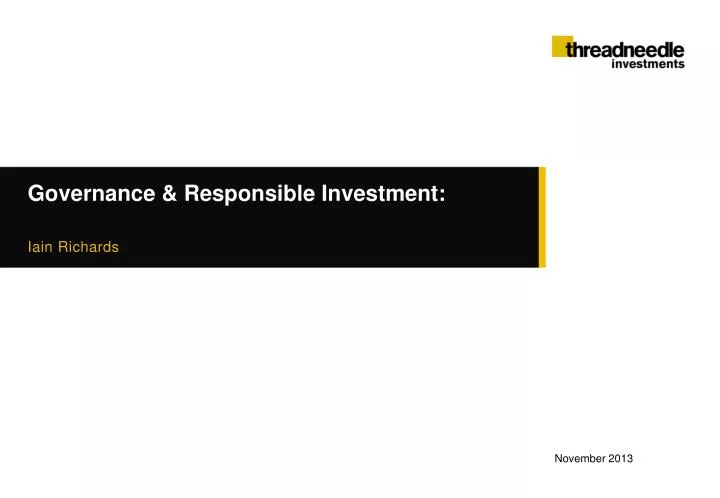 governance responsible investment