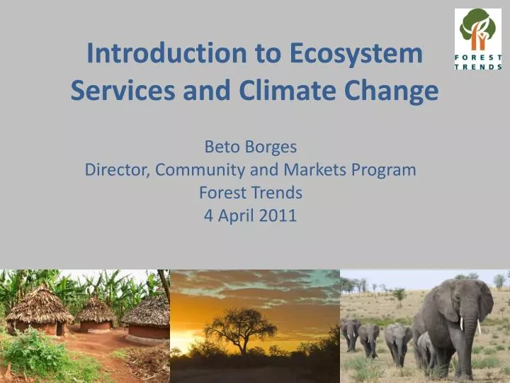 introduction to ecosystem services and climate change