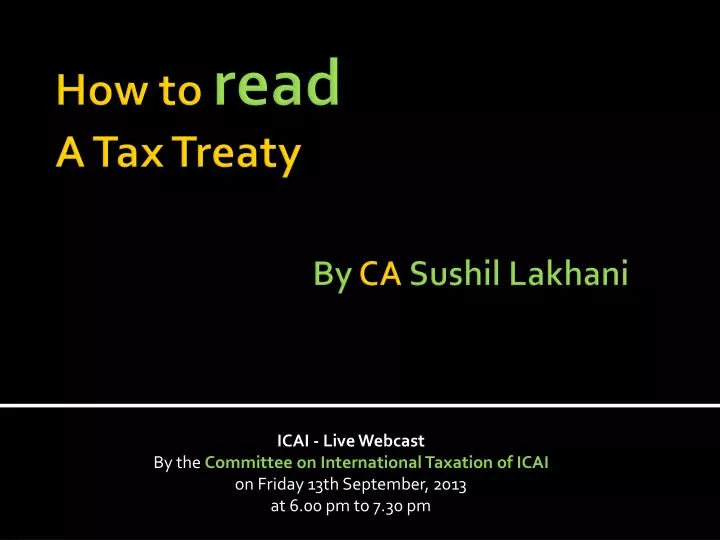 how to read a tax treaty