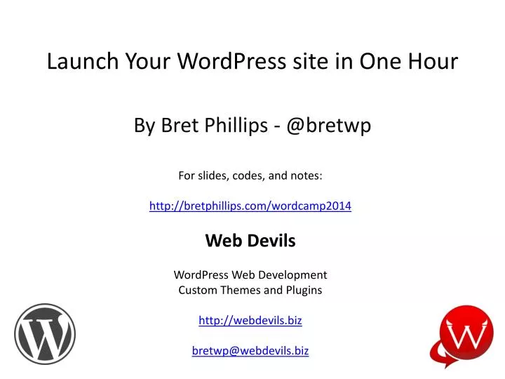 launch your wordpress site in one hour