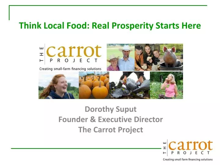 think local food real prosperity starts here