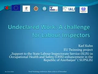 Undeclared Work: A challenge for Labour Inspectors