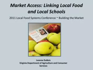 Market Access: Linking Local Food and Local Schools