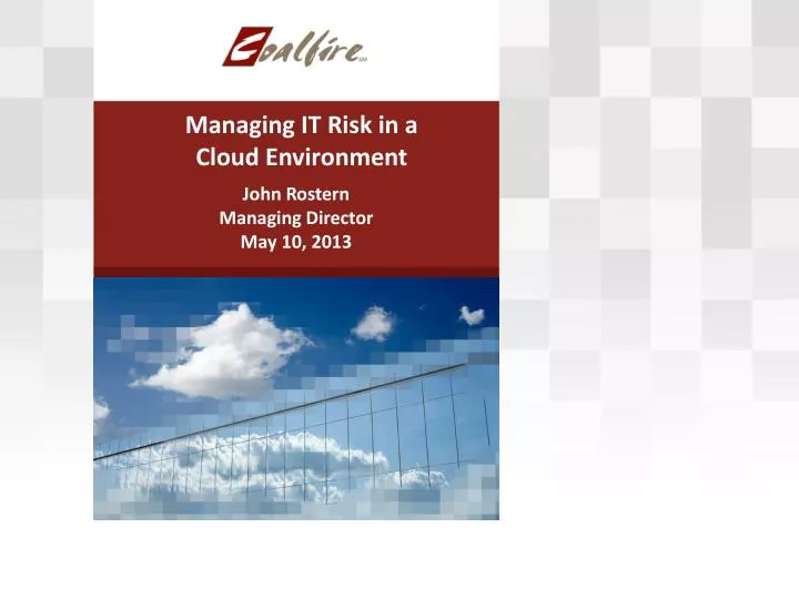 managing it risk in a cloud environment