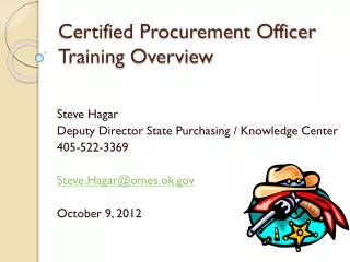 Certified Procurement Officer Training Overview