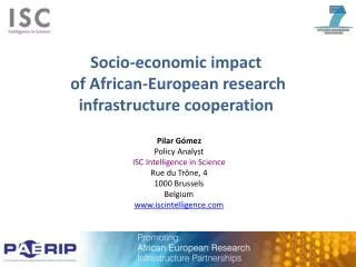 Socio-economic impact of African-European research infrastructure cooperation