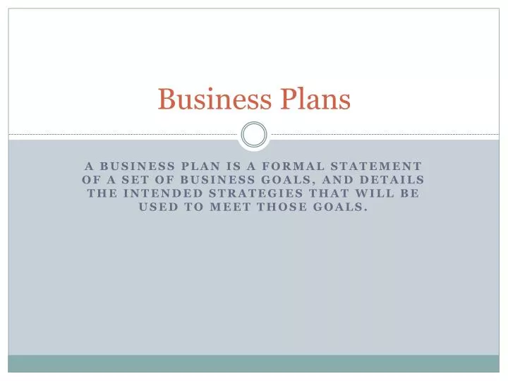business plans