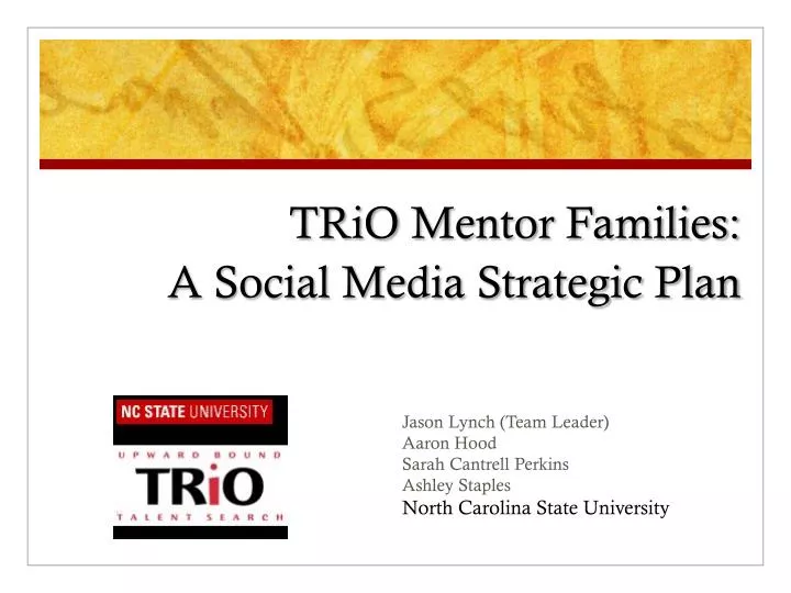 trio mentor families a social media strategic plan