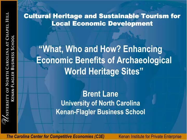 cultural heritage and sustainable tourism for local economic development