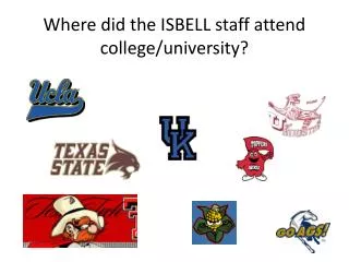 Where did the ISBELL staff attend college/university?